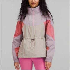 Lululemon pink and purple anorak windbreaker size 6